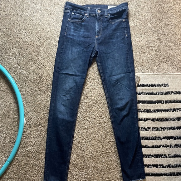 Rag & Bone 10 inch skinny frayed hem jeans - Picture 1 of 6